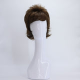 SYNTHETIC WIG SHORT BANGS DARK BROWN FRONT