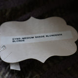 SYNTHETIC WIG SHORT SIDE PART MEDIUM BLONDE TAG 806