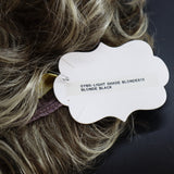 SYNTHETIC WIG SHORT CURLED TIPS RETRO ASH BLONDE DARK ROOTS TAG