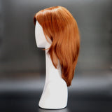 SYNTHETIC WIG LONG STRAIGHT BRIGHT RED LEFT