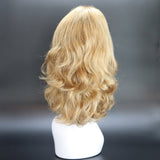 SYNTHETIC WIG LONG WAVY STRAWBERRY BLONDE SIDE PART BACK