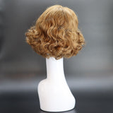 SYNTHETIC WIG SHORT CURLY WARM BROWN BACK