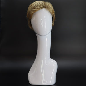 SYNTHETIC WIG SHORT STRAIGHT MEDIUM BLONDE FRONT