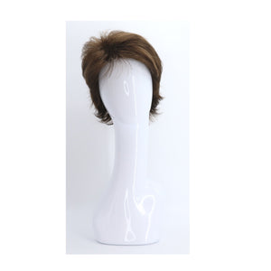 SYNTHETIC WIG SHORT MEDIUM BROWN WITH HIGHLIGHTS SYNS-MEDIUM BROWN HIGHLIGHTS DARK BROWN 830 FRONT