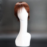 SYNTHETIC WIG SHORT STRAIGHT BURGUNDY DARK RED FRONT