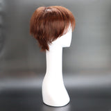 SYNTHETIC WIG SHORT STRAIGHT BURGUNDY DARK RED RIGHT