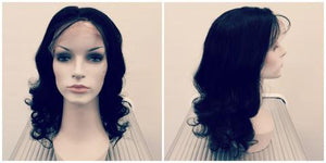 Wavy lace front remy human hair wig