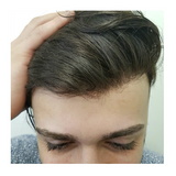 Men's hairpieces injected with Remy human hair (0.03mm base thickness)